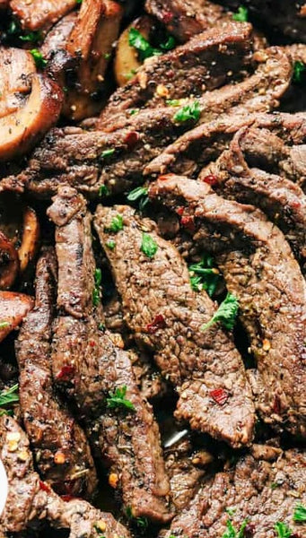 Steak, Mushrooms & Roasted Veggies