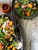 Roasted Veggies and Mixed Green Salad with Chicken