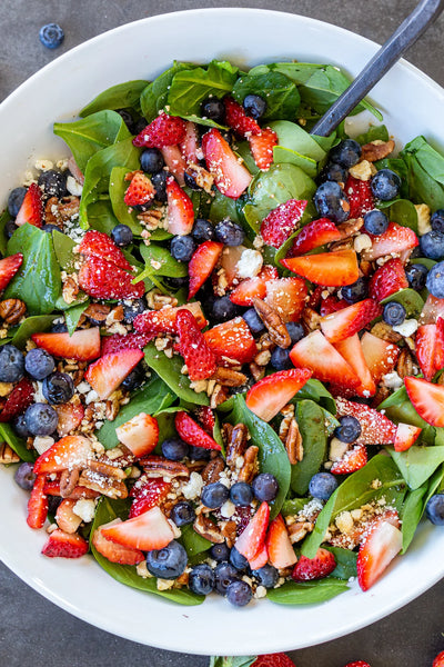 Arugula & Spinach  Berry Salad