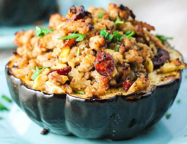 Turkey Stuffed Acorn Squash