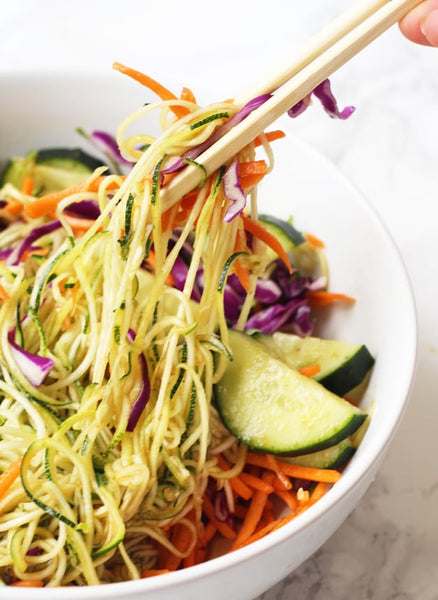 Asian Veggie Noodle Bowl with Salmon