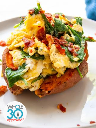 Breakfast Stuffed Sweet Potato