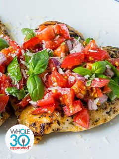 Grilled Chicken Bruschetta