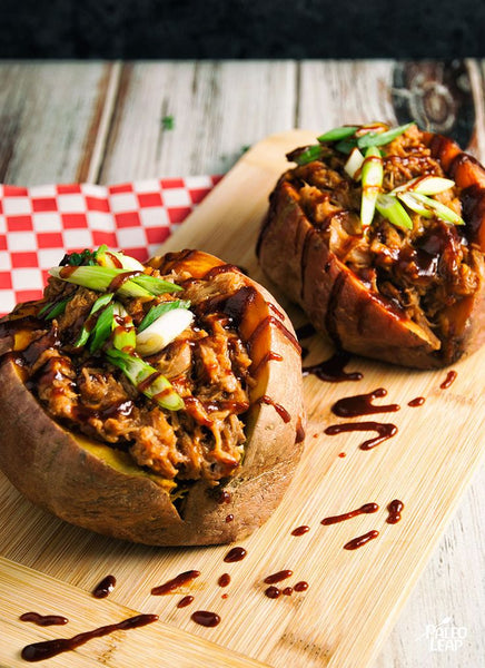 Stuffed Sweet Potato with BBQ Chicken