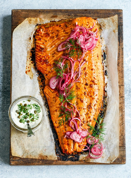 Roasted Salmon With Pomegranate Glazed