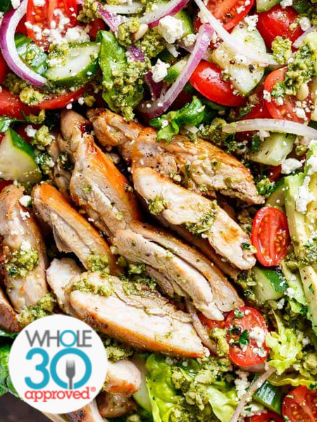 Pesto Salad With Grilled Chicken