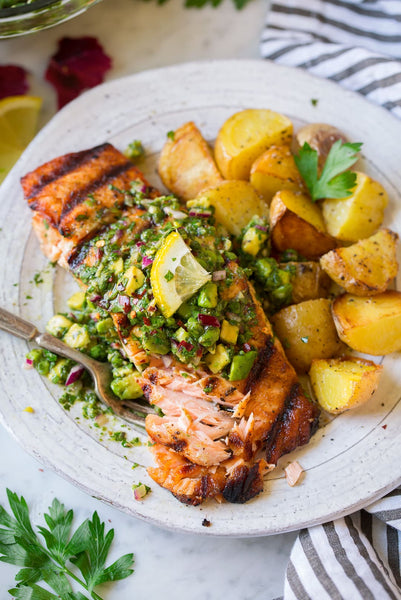 Salmon & Chimichurri Sauce