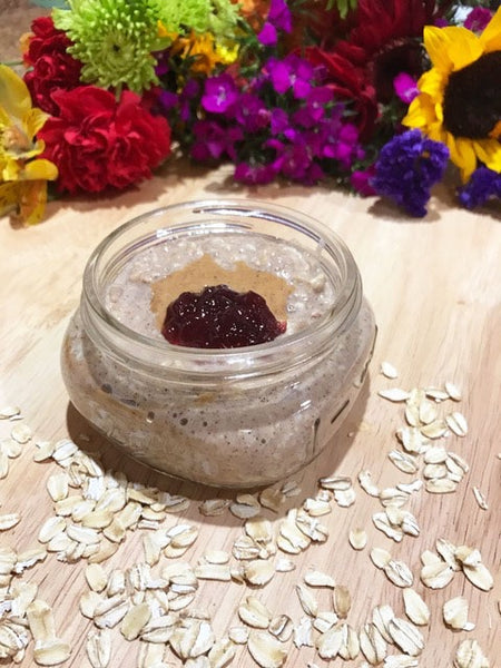 Almond Butter and Grape Jelly Oatmeal