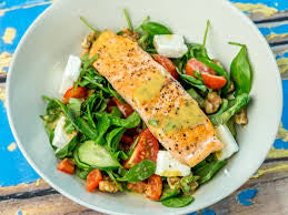 Baby Spinach Salad With Salmon