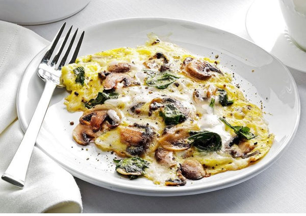 Spinach & Mushroom Scramble Eggs