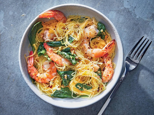 Shrimp, Spinach and Peas 